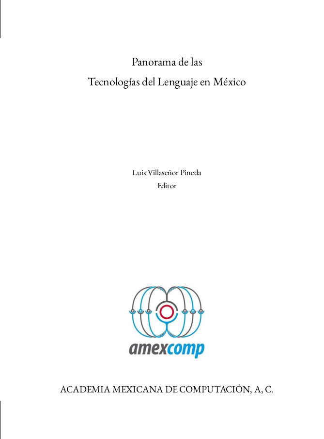 Libro: Panorama de las Tecnologías del Lenguaje en México